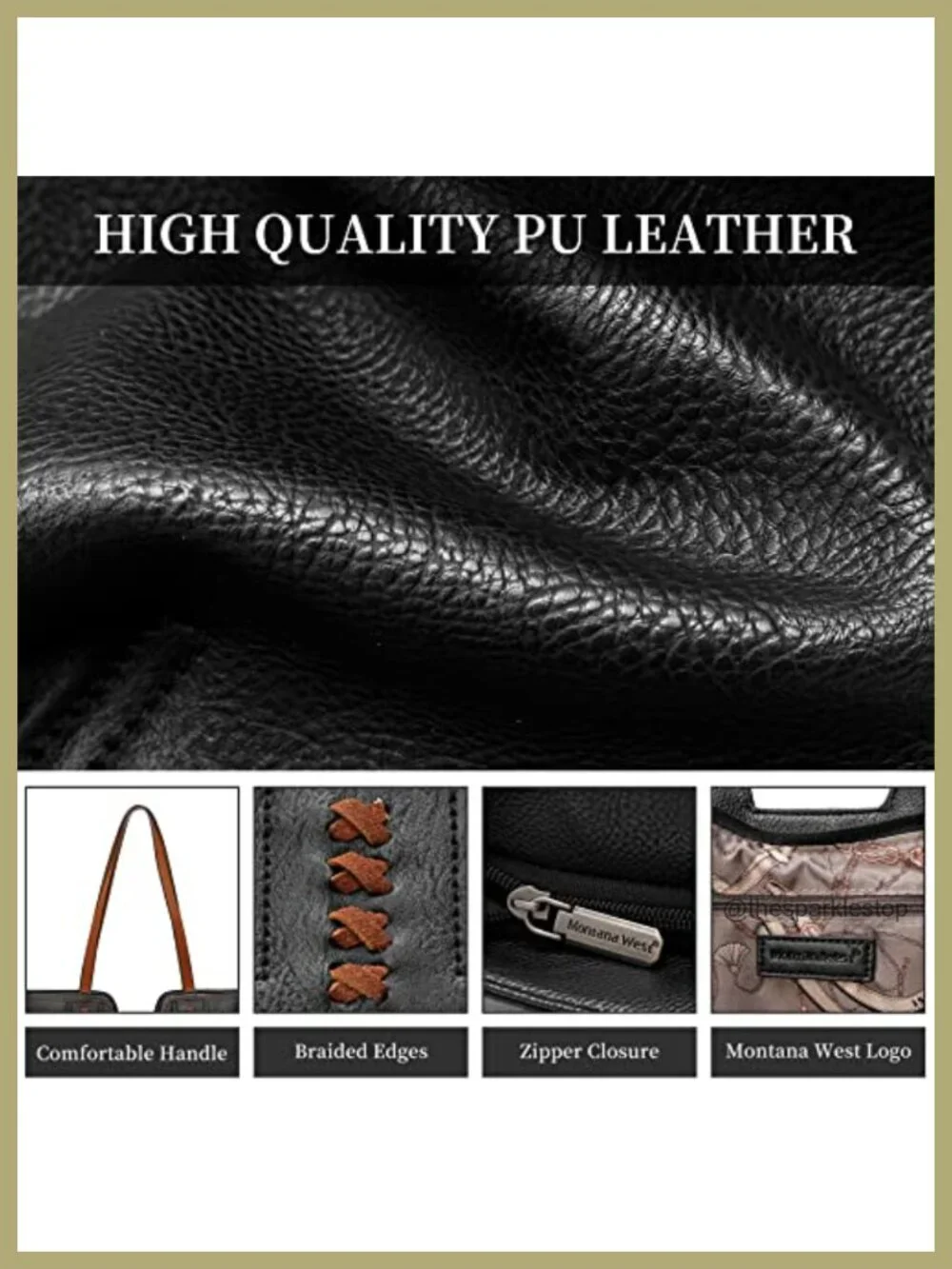 Vegan Leather Tote Bag Top Handle Satchel Purse with Braided Detailing